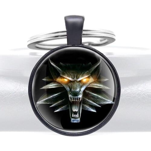 Black Wolf Head Key Chains Classic Fashion Men Women Pendant Key Rings