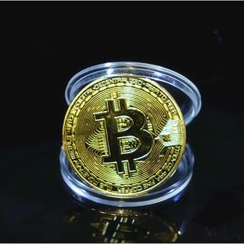 Collectible Art Collection Gift Bitcoin Coin Gold Plated Commemorative Metal Antique Imitation Coins Collectibles