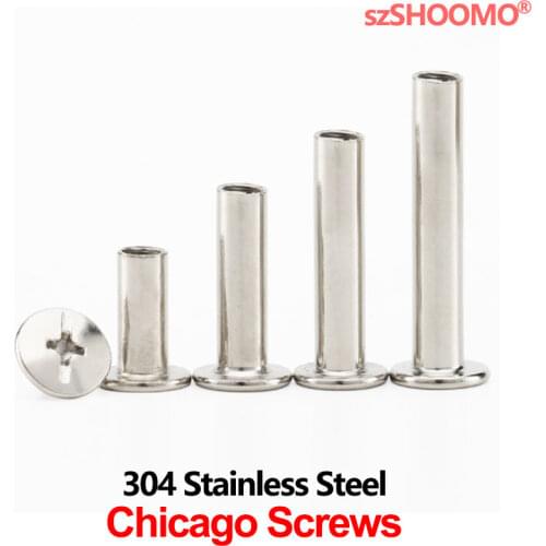 Recipes Leather Bag Belt Photo Scrapbook Album Account Book Chicago Spacing Screws Nail Rivet Bolt 304 Stainless Steel M4M5