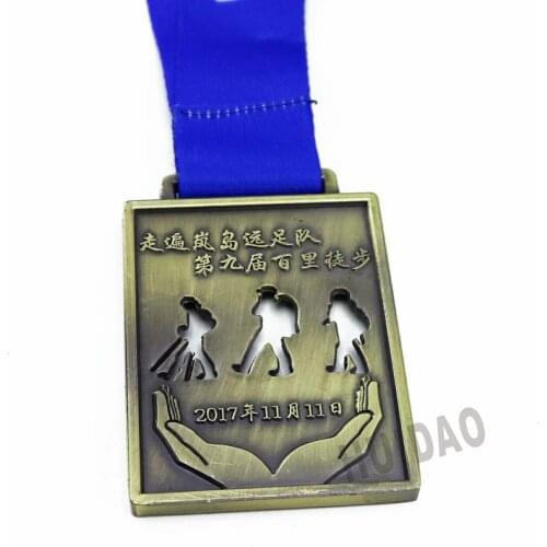 Custom Polygon Shape Metal Medal Plating Gold Color ,silver Color, Copper Color Medal