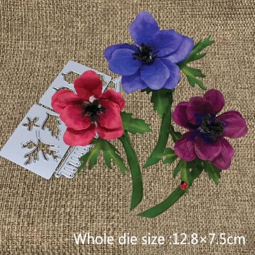 XLDesign Craft Metal Cutting Dies Cut Die Mold Anemone flower Scrapbooking DIY Album Paper Card Craft Embossing Die Cuts