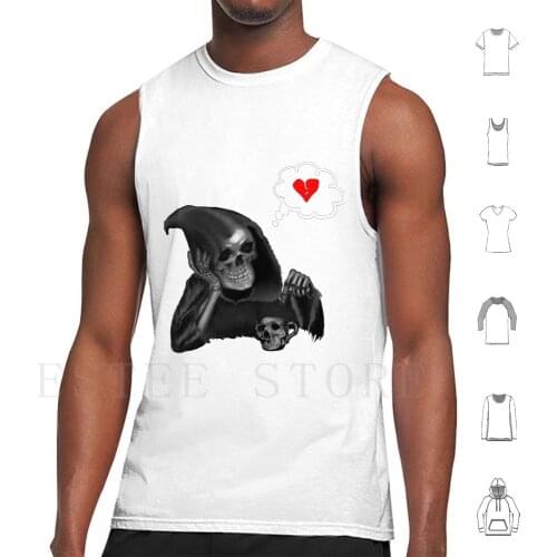 Drunk Grim Reaper Tank Tops Vest Sad Broken Heart Sad And Drunk Drinking At A Bar Grim Reaper Lover Grim Reapers Funny