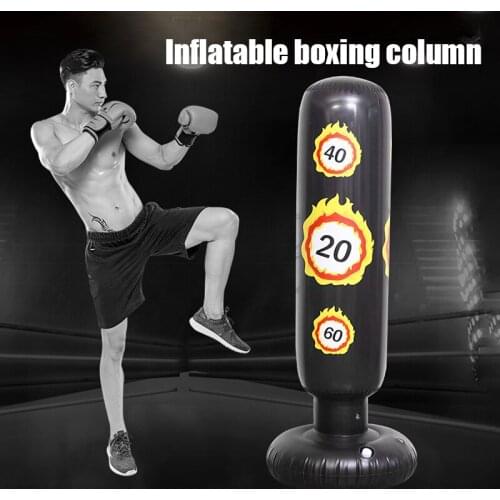 Inflatable Vertical Boxing Punching Bag 360 Degree Rotatable Tumbler Sandbags Practice Fitness for Kids Adult XR-Hot