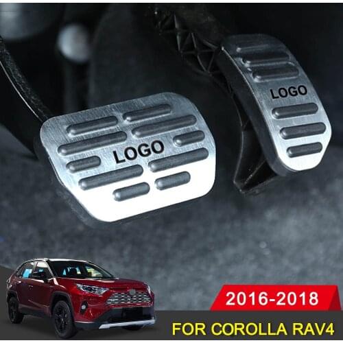 Non-Slip Car Gas Brake Pedals For Toyota Corolla RAV4 2016 2017 2018 AT Aluminum alloy Pad Accessories