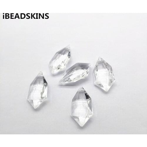 New arrival! 38x21mm 132pcs Clear acrylic Faceted Drop-shape beads for Necklace,Earrings parts,hand Made Jewelry DIY