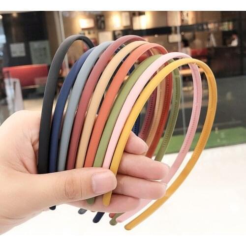 VKME frosted hair band candy color fine headband with tooth non-slip hairpin simple hair accessories female