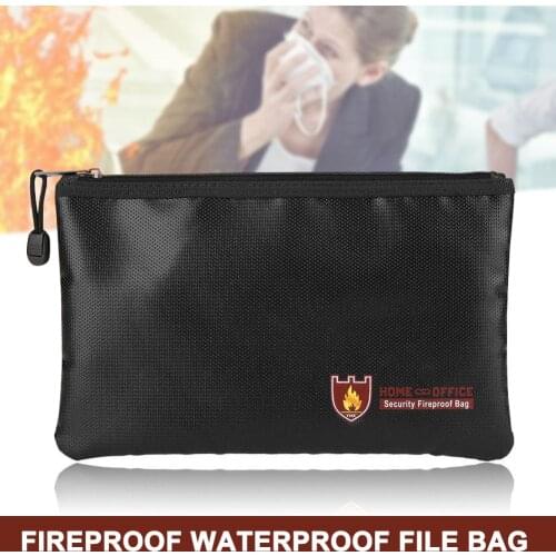 Fireproof Document Bag Fire Resistant Waterproof Envelope Pouch for Passport Money Files GDeals