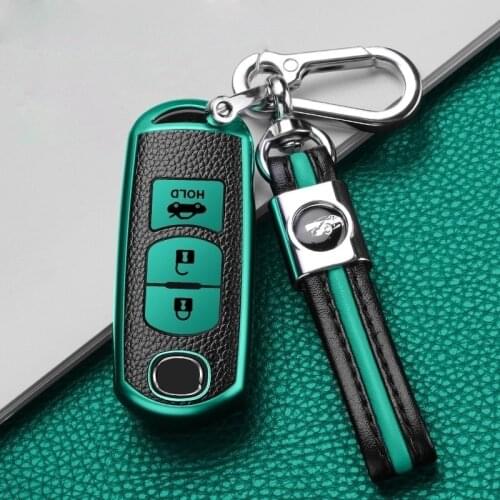 Luxury TPU Leather grain Car Key Cover Case Protect For Mazda2 mazda 3 mazda 5 mazda 6 CX-3 CX-4 CX-5 CX-7 CX-9 Atenza Axela MX5