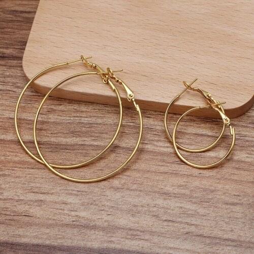 2020 Trendy Punk Hip Hop Hoop Earrings Smooth Large Circle Earrings for Women Statement Jewelry