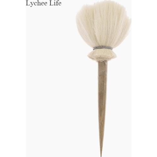 Lychee Life Big Head Cleaning Wooden Brush For Pottery Clay Ceramics Sculpting Modeling Carving Art Clay Tools