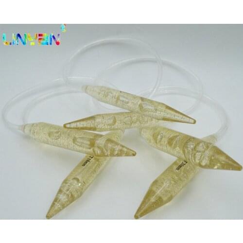 3 pieces 15mm 18mm 20mm crystal acrylic Knitting Needles Circular Pins Sewing Tools Thick knitting needle knit Crochet hook t49