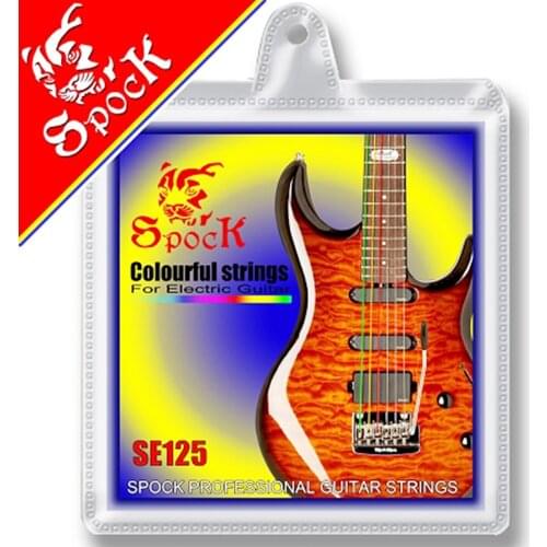 Spock SE125 Colorful Electric Guitar Strings 009"-042" Nickel Plated High Carbon Steel Core Colorful Coated Copper Alloy Wound