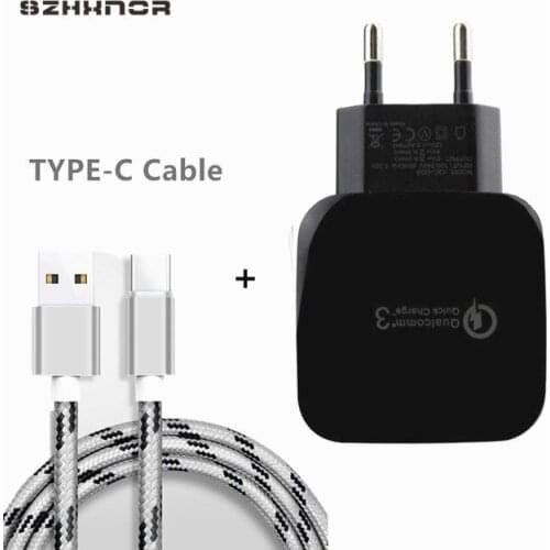 USB Type-C USB 0.2M/1M/2M/3M Nylon Braided USB-C Cabel for Oneplus 6 5 UMI Plus E Max Z UMIDIGI S2 Crystal QC 3.0 Fast Charger