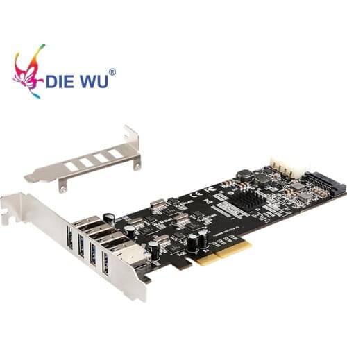 PCI Express USB adapter card PCIe 4X to 4 channel Full speed USB3.0 Expansion card for NEC for PC Computer Desktop TXB058