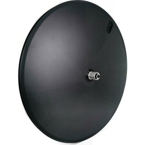 Factory outlet 700C 23mm width carbon fiber disc wheels track/road bike 3k/12k weave disc wheels clincher/ tubular carbon wheels