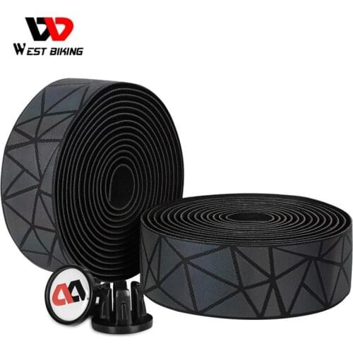 WEST BIKING 1 Pair Anti-slip Bike Handlebar Tape 215 cm Length Soft PU EVA Bicycle Handlebar Strap Road Bike Hand Bar Grip Tape