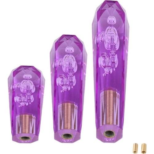 10 15 20cm Car Purple Transparent Stitching Multicolor Gear Shift Knob Crystal Bubble Gear Shift Knob Colorful Shifter Lever