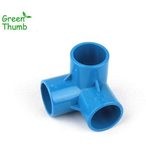 10pcs Green Thumb Inner Dia 32mm PVC Joints Equal Cross Connectors for Horticultural Irrigation White/Grey/Blue Plastic PVC Tee