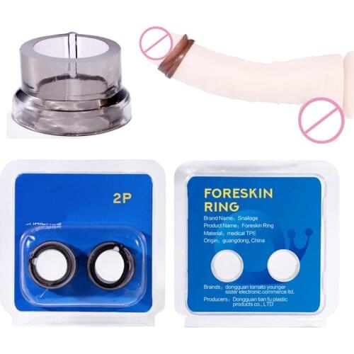 2Pcs/set Cock Rings Delay Ejaculation Male Chastity Device Sex Toys for Men Erotic Penis Rings Foreskin Correction Ring Sex Toy
