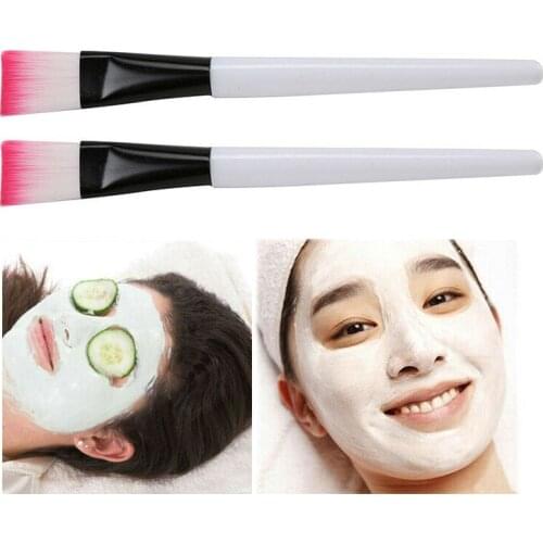 2pcs Mask Brushes Soft Nylon Makeup Brushes Professional Plastic Handle Cosmetic Make Up Tools
