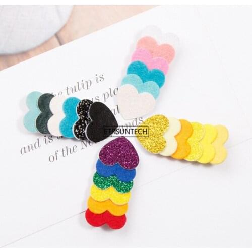 200pcs Dog Hair Heart Shape Kids Dog Pet Hair Ornaments Bows Pet Grooming Products For Small Dogs Pets