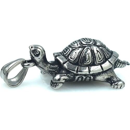 316L Stainless steel 3D Ocean Animal Sea Turtle Pendant Fashion Men Women Pendant Gift Handmade Accessories Jewelry Findings
