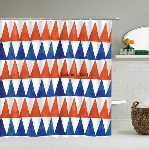 3d Bathroom Curtain Bohemian Style Shower Curtains Waterproof Decoration 180*240 With Hooks Printing Polyester Cloth Bath Screen