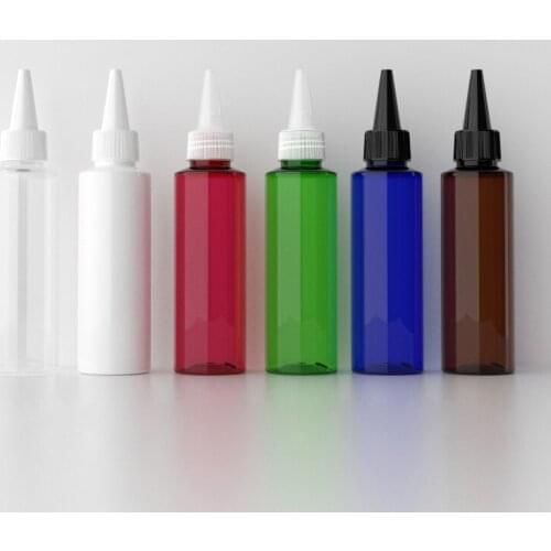 50pcs 100ml white Lotion Bottles Cosmetic Pointed Cap Pet Plastic Bottle Shampoo Empty Shower Gel shampoo Liquid soap container