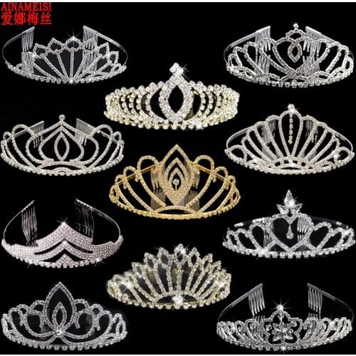 AINAMEISI Luxury Bridal Tiaras and Crowns Combs Crystal Hair Jewelry For Women Girls Princess Wedding Hair Accessories Wholesale