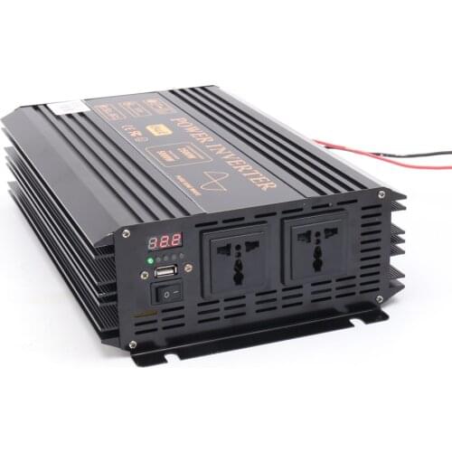 2500W sustain power car inverter pure sine wave solar power inverter DC 12V 24V 48V to AC 110V 220V 230V 50Hz/60Hz LED display