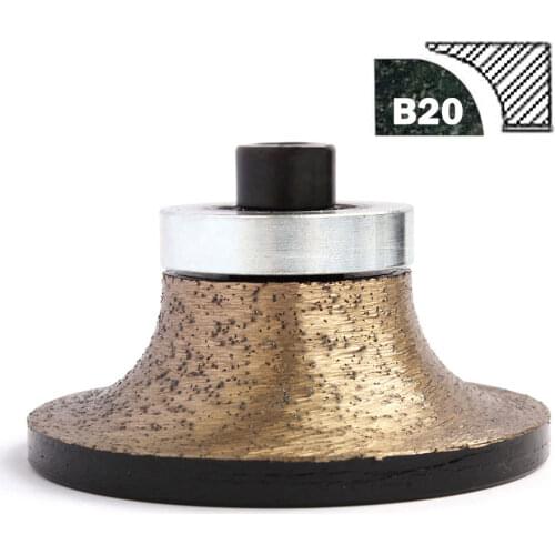 B20 Diamond Router Bit Granite Marble Stone Edge Profile Wheels With M10 Thread Wet Use For Portable Machine Grinding