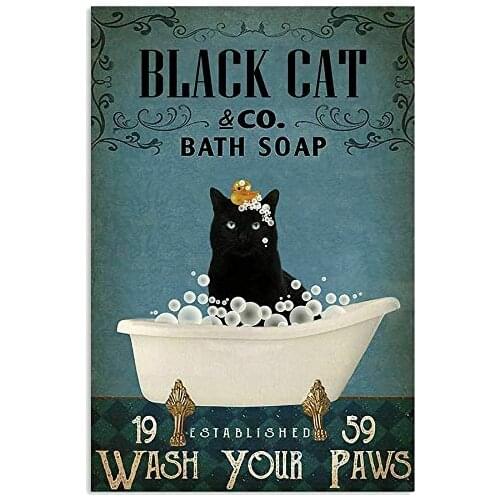 Bath Vintage Novelty Funny Home Gift Bathroom Bar Man Cave Bedroom Parlor Restaurant Cafe Store Garage Club Retro Animal Posters