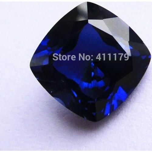 Brilliant blue stones faceted beads for jewelry making stones for diy corundum stone square shape
