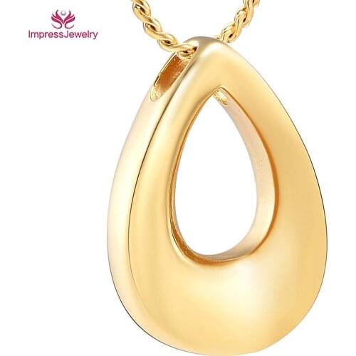 Cremation Jewelry for Ashes Pendant Stainless Steel Hollow Teardrop Memorial Urns Necklace Ashes Holder For Pet/Human