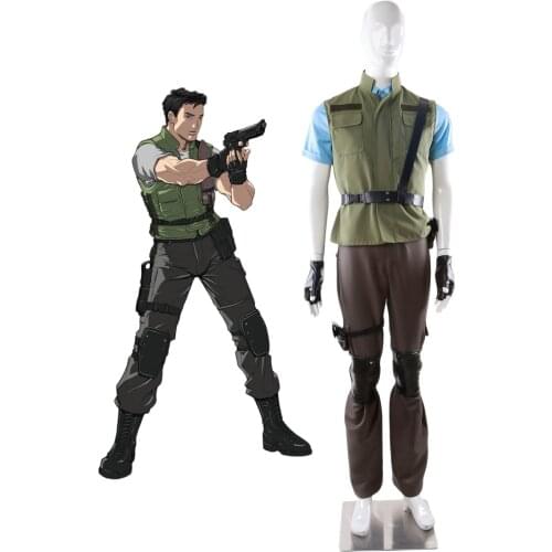 Chris Redfield Cosplay Chris Redfield S.T.A.R.S. Uniform Cosplay Costume Custom Made