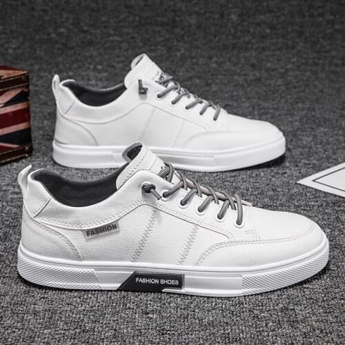 Spring Hot Style Men Casual Shoes Leather Shoes Fashion Men Sneakers Breathable Non-slip Height Increasing Leisure Male Footwear