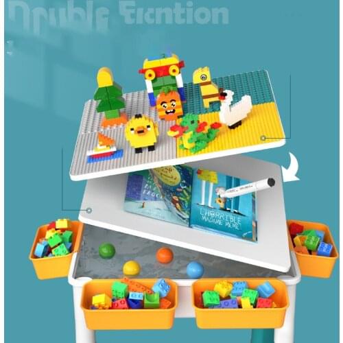 Building Block Table Baby 3-year-old Multifunctional Childrens Large Assembled Puzzle Boys And Girls Building Block Toys