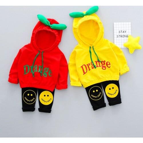 2018 New Baby Girl Boy Spring Fall Cotton Clothing Set Cute Cartoon Hoodied Shirts + Pants 2pcs Casual Suits Infant Babies Wear