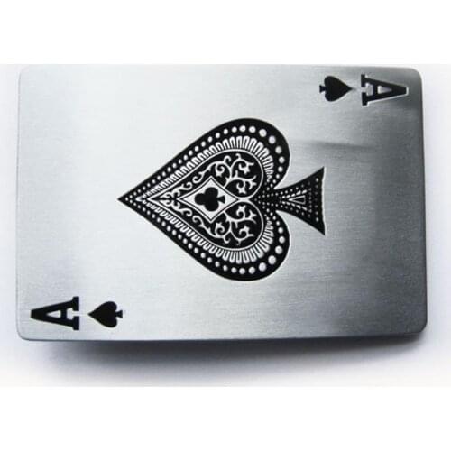 New Jeansfriend Ace Spade Poker Card Enamel Vintage Rectangle Belt Buckle also Stock in US