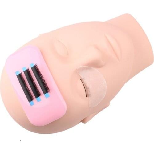 Individual EyeLash Stand Silicone Round Pad False Eyelashes Extension Holder Pink Big Pallet Dual Side Protective Film