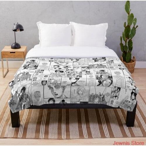 Attack on Titan Manga panels Blanket Fleece Art Print Children Warm Bed Throw Blanket newborn bayby Blanket Boys Adult Gifts