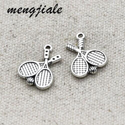 20pcs Wholesale Metal Alloy Tennis racket Charms Pendants For Handmade Decoration Vintage DIY Jewelry Making Findings