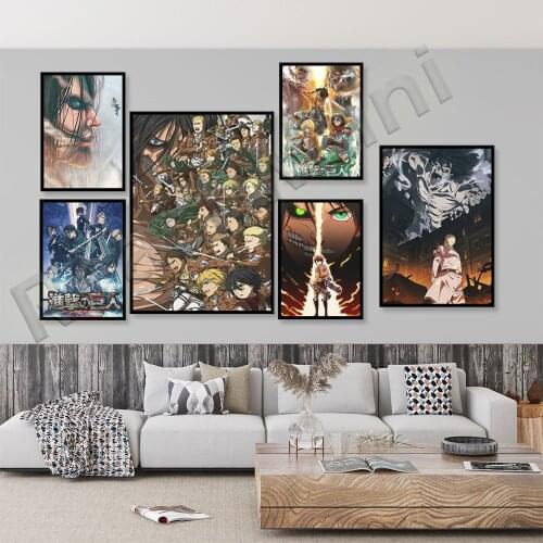 Attack on Titan Eren Yeager Poster,AOT Final Season,Minimalist Anime Poster,Vintage Retro Art Print,Season 4 Poster,Wall Art