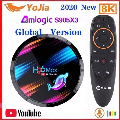H96 MAX X3 Amlogic S905X3 Smart TV Box Android 9.0 8K Max 4GB RAM 128GB ROM Dual Wifi Media Player Set Top Box YouTube