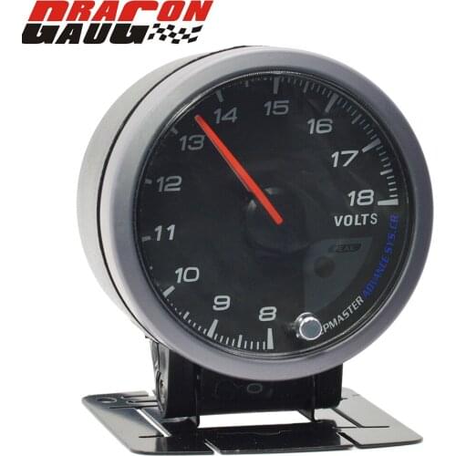 Dragon 60mm Stepper Motor Self-Test Function Auto Car Volt Gauge Technology Warning Volts Voltage Meter Free Shipping