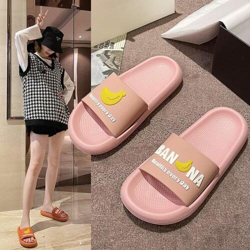 Slippers Women Wear Thick Soles Home Indoor Fashion Cartoon Anti-slip Ins Tide Slippers Women Shoes Mens Slippers