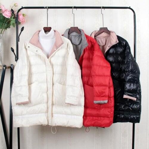 SEDUTMO Winter Fashion Duck Down Jackets Women Long Thick Warm Oversize Coat Autumn Slim Pocket Puffer Jacket ED1278