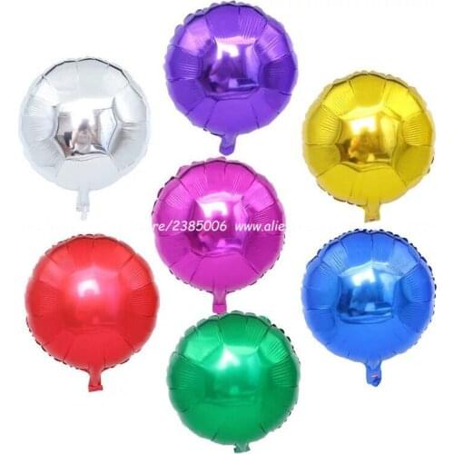 1pcs/lot 18'' Round Shape rose gold Colorful foil Balloons Inflatable air Helium Foil Ball Wedding birthday Party Suppiles