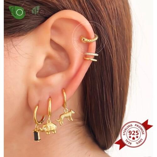 1PC Snake Ear Clips Earrings no Piercing 925 Sterling Silver Animal Piercing Clip on Earrings without Pierced Clips Earrings