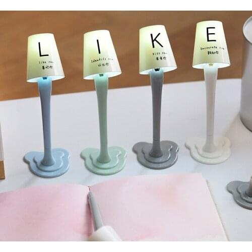 1pcs student creative table lamp styling light pen can stand ballpoint pen Menglian table lamp light ballpoint pen multi series